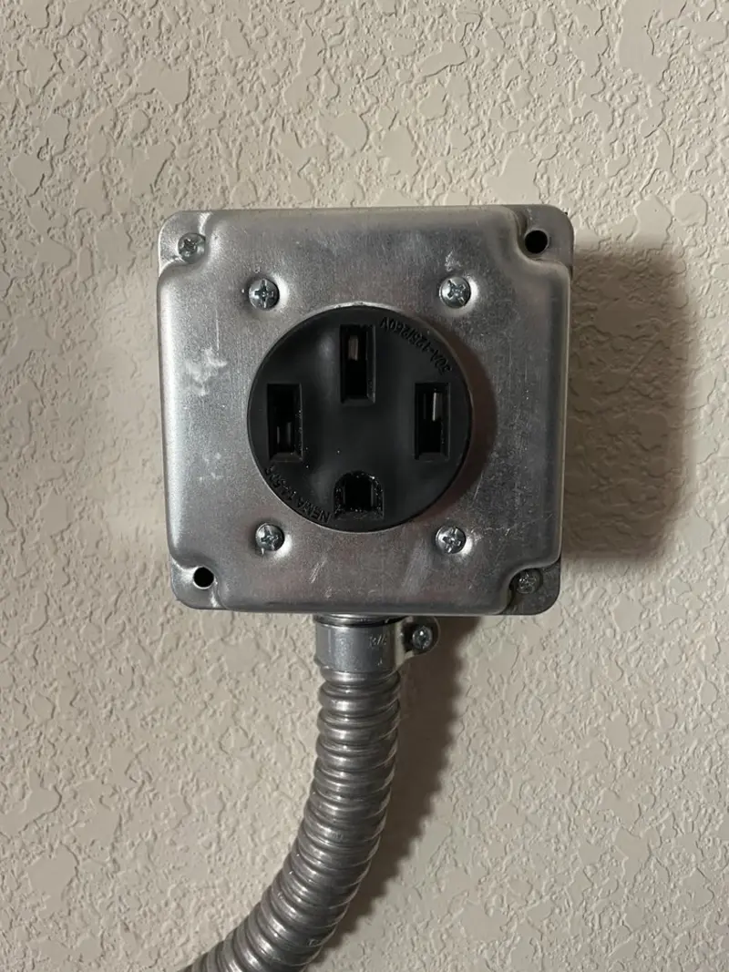 NEMA 14-50 outlet installed for Electrical Panel Upgrade in Roanoke